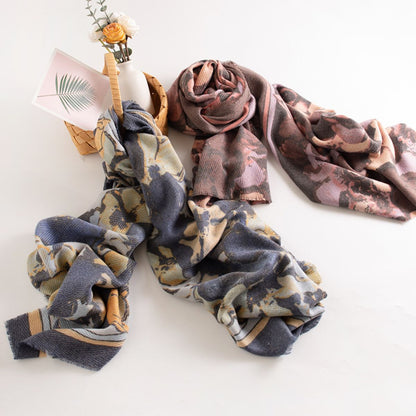 Verona Fringe Print Scarf Trendsi