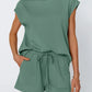 Round Neck Cap Sleeve Top and Shorts Set - Jatanele