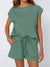 Round Neck Cap Sleeve Top and Shorts Set - Jatanele