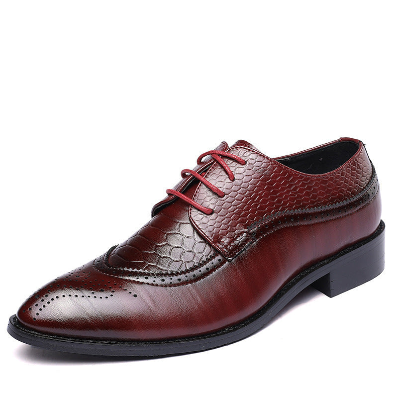 Men's Casual Leather Lace-Up Shoes - Timeless Comfort & Style - Jatanele