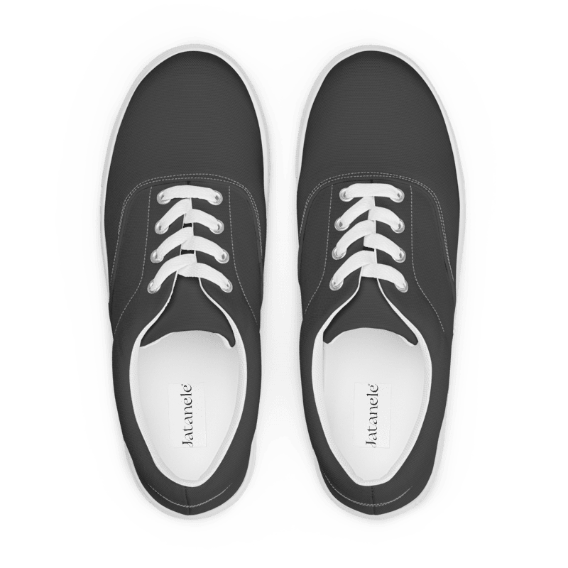 Men’s Dark Grey lace-up canvas shoes