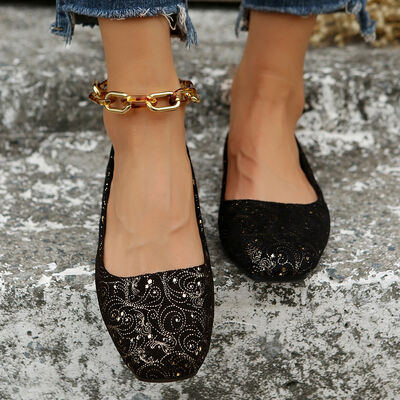 Sienna Square-Toe Flats Trendsi