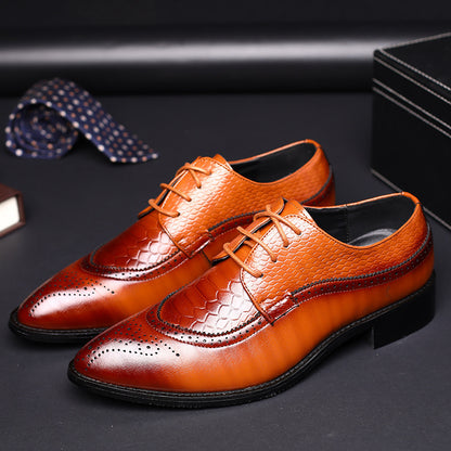 Men's Casual Leather Lace-Up Shoes - Timeless Comfort & Style - Jatanele