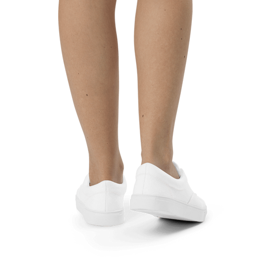 Women’s White lace-up canvas shoes