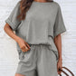 Round Neck Short Sleeve Top and Shorts Set - Jatanele