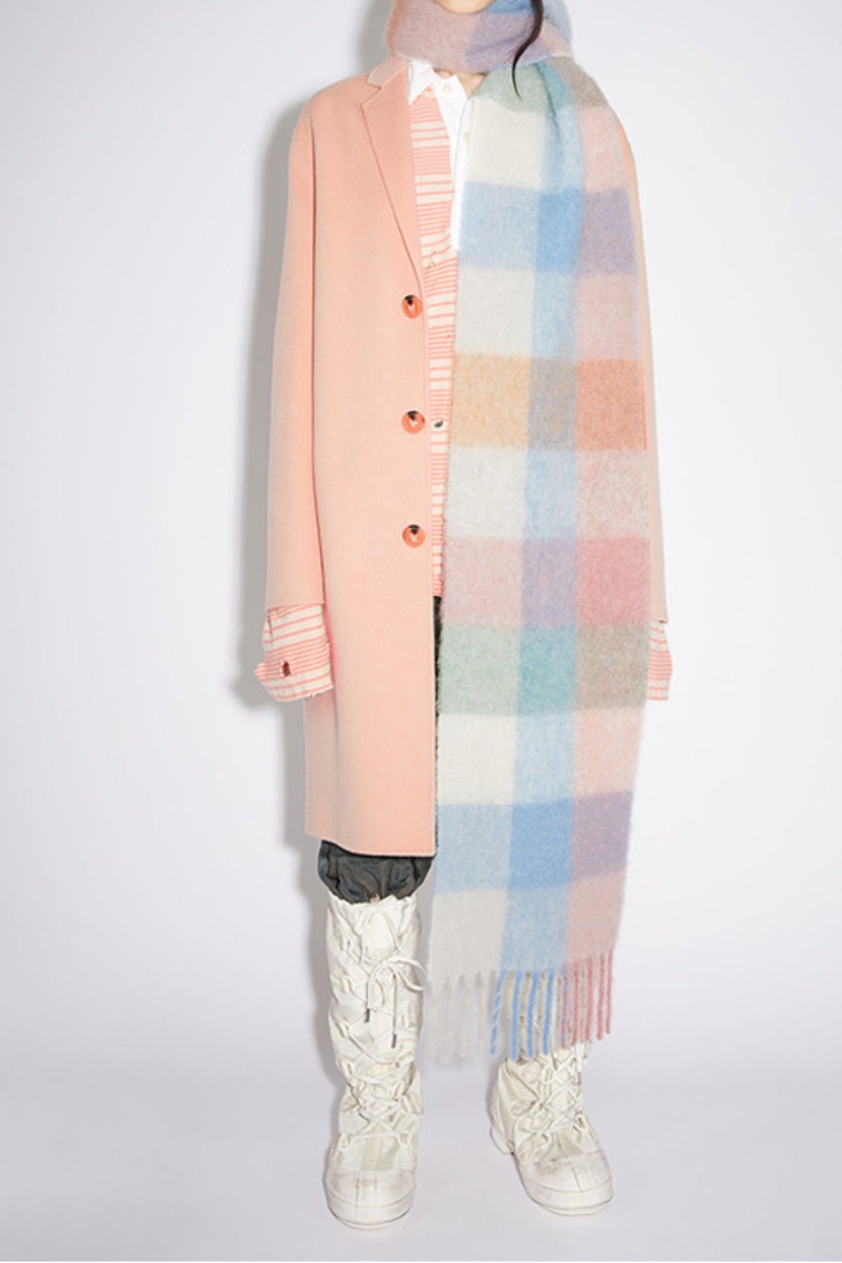 Cozy Chic Plaid Fringe Scarf Trendsi