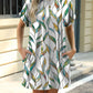 Printed Round Neck Short Sleeve Mini Dress - Jatanele