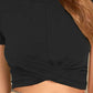 Round Neck Short Sleeve Crop T-Shirt - Jatanele