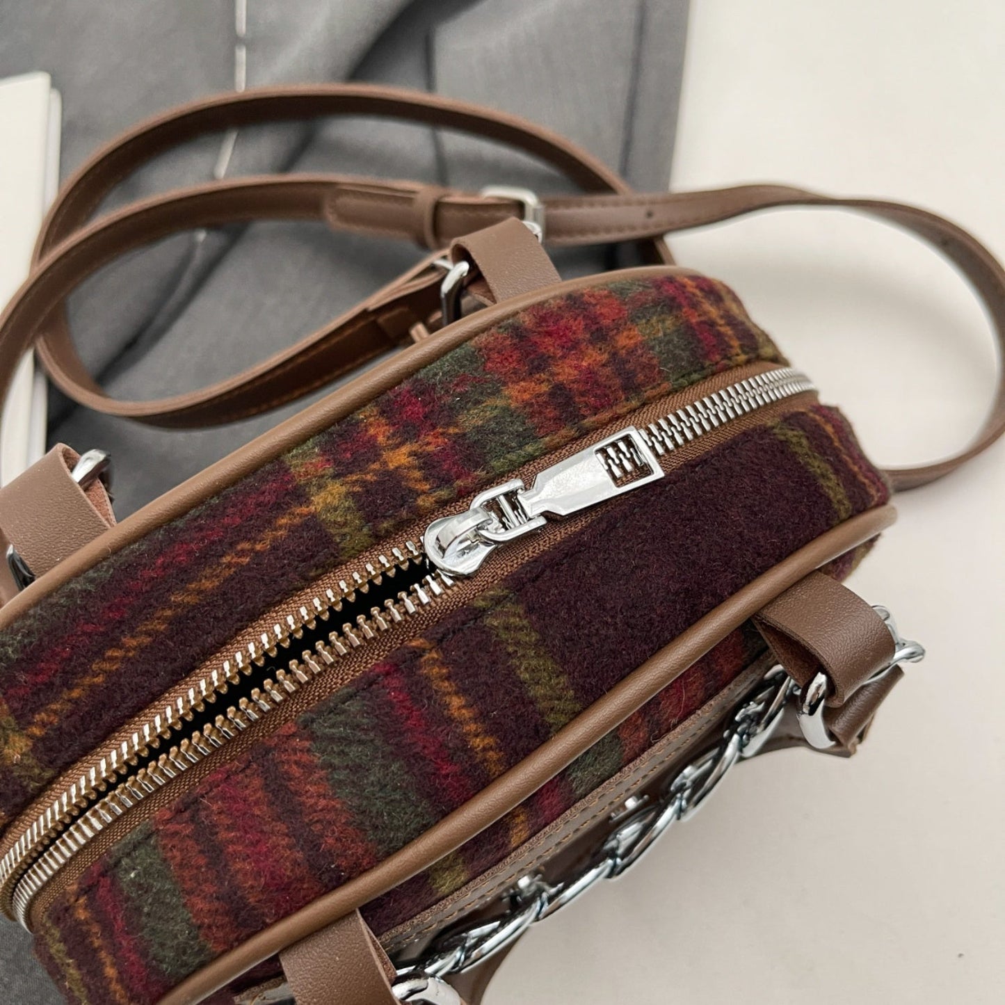 Cambridge Plaid Crossbody Trendsi