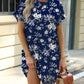 Printed Round Neck Short Sleeve Mini Dress - Jatanele