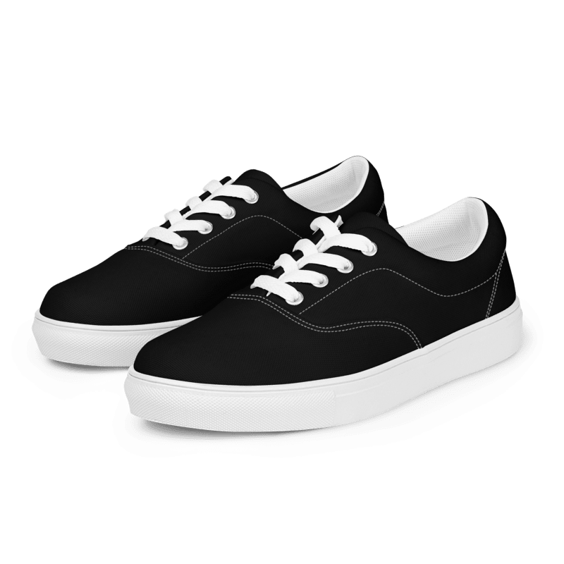 Men’s Black lace-up canvas shoes