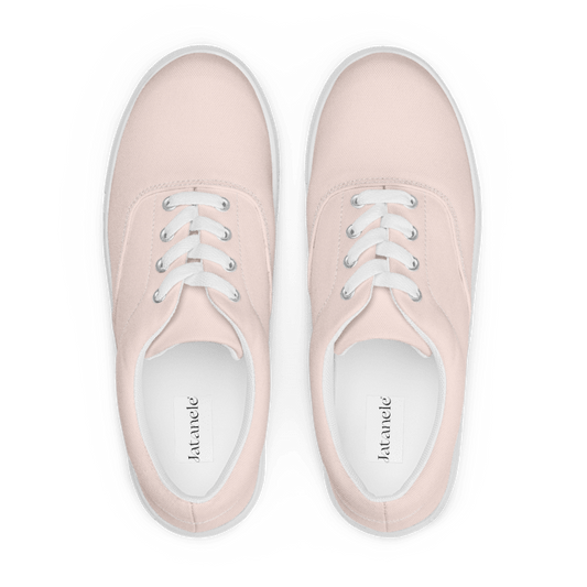 Women’s Blush Pink lace-up canvas shoes