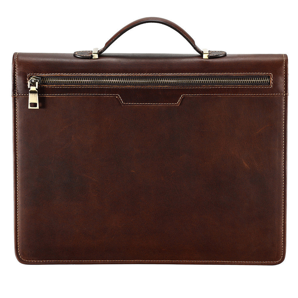 Vintage Crazy Horse Leather 13.3-Inch Laptop Bag - Jatanele