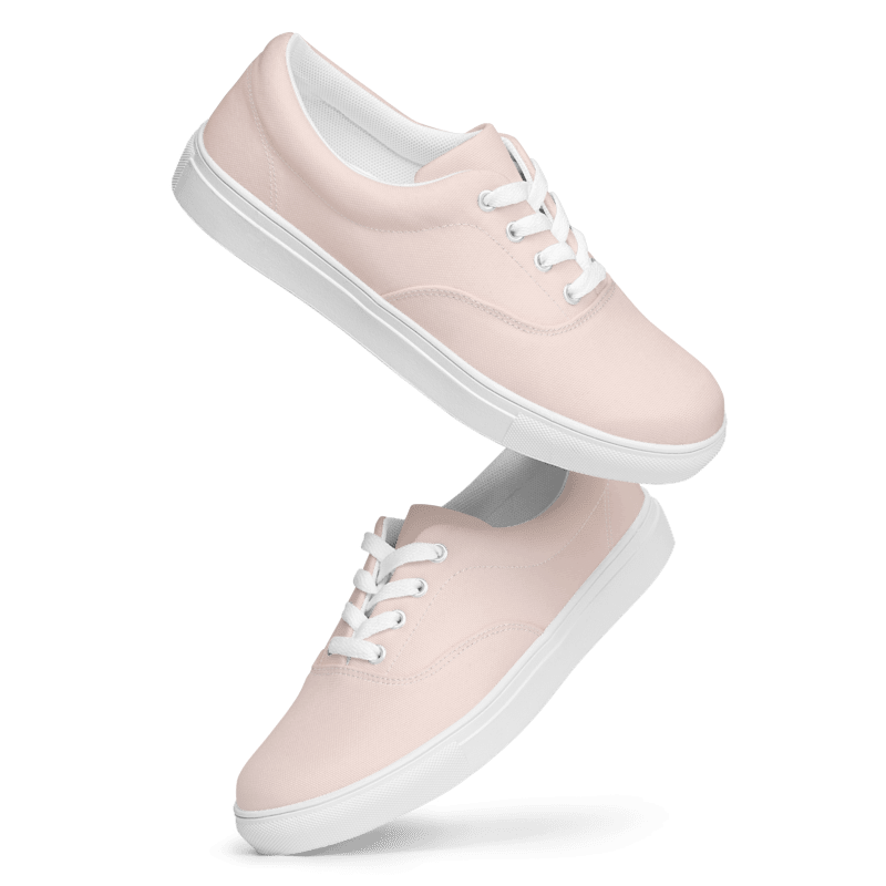 Women’s Blush Pink lace-up canvas shoes