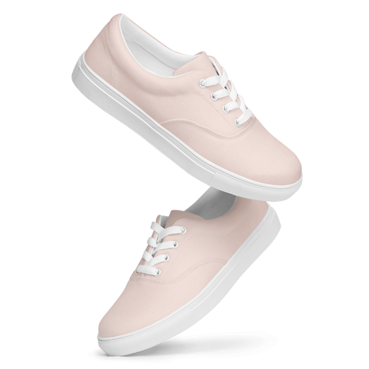Women’s Blush Pink lace-up canvas shoes