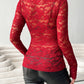 V-Neck Long Sleeve Lace Top - Jatanele