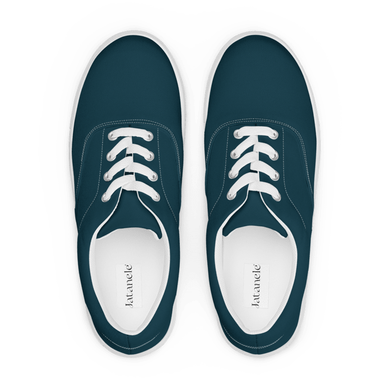 Men’s Blue lace-up canvas shoes