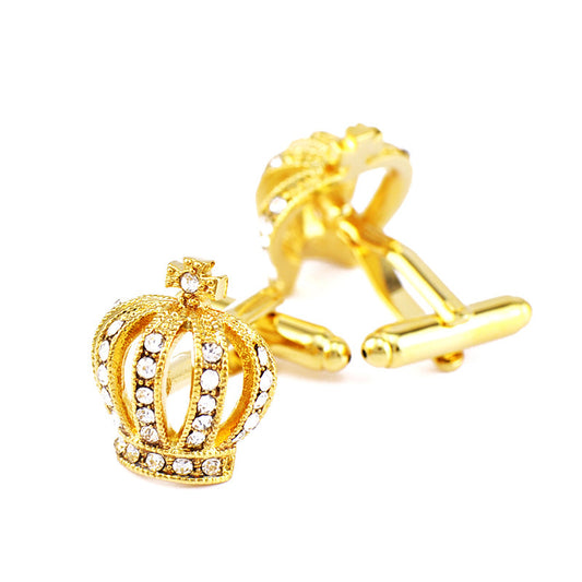 Semi-Precious Stone Crown Design Cufflinks - Jatanele