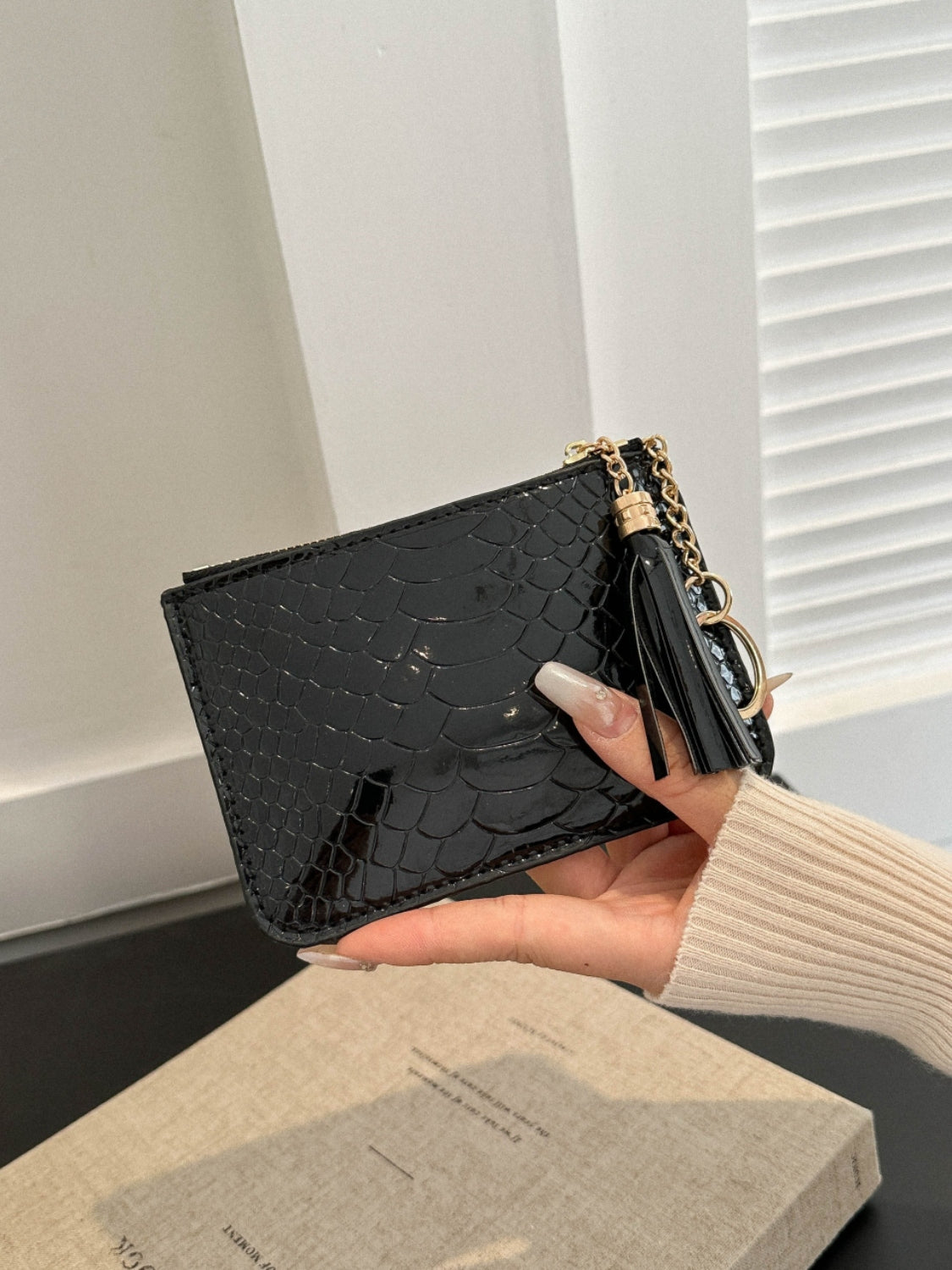 Luxe Tassel Card Holder Trendsi