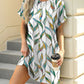 Printed Round Neck Short Sleeve Mini Dress - Jatanele