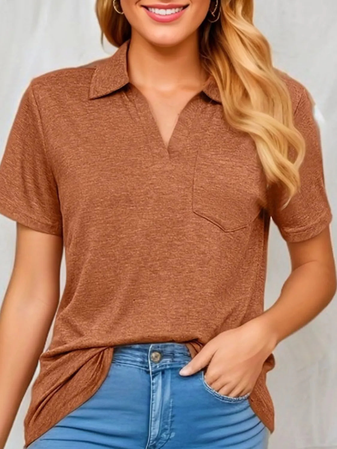 Johnny Collar Short Sleeve Top - Jatanele