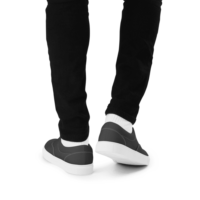 Men’s Dark Grey lace-up canvas shoes
