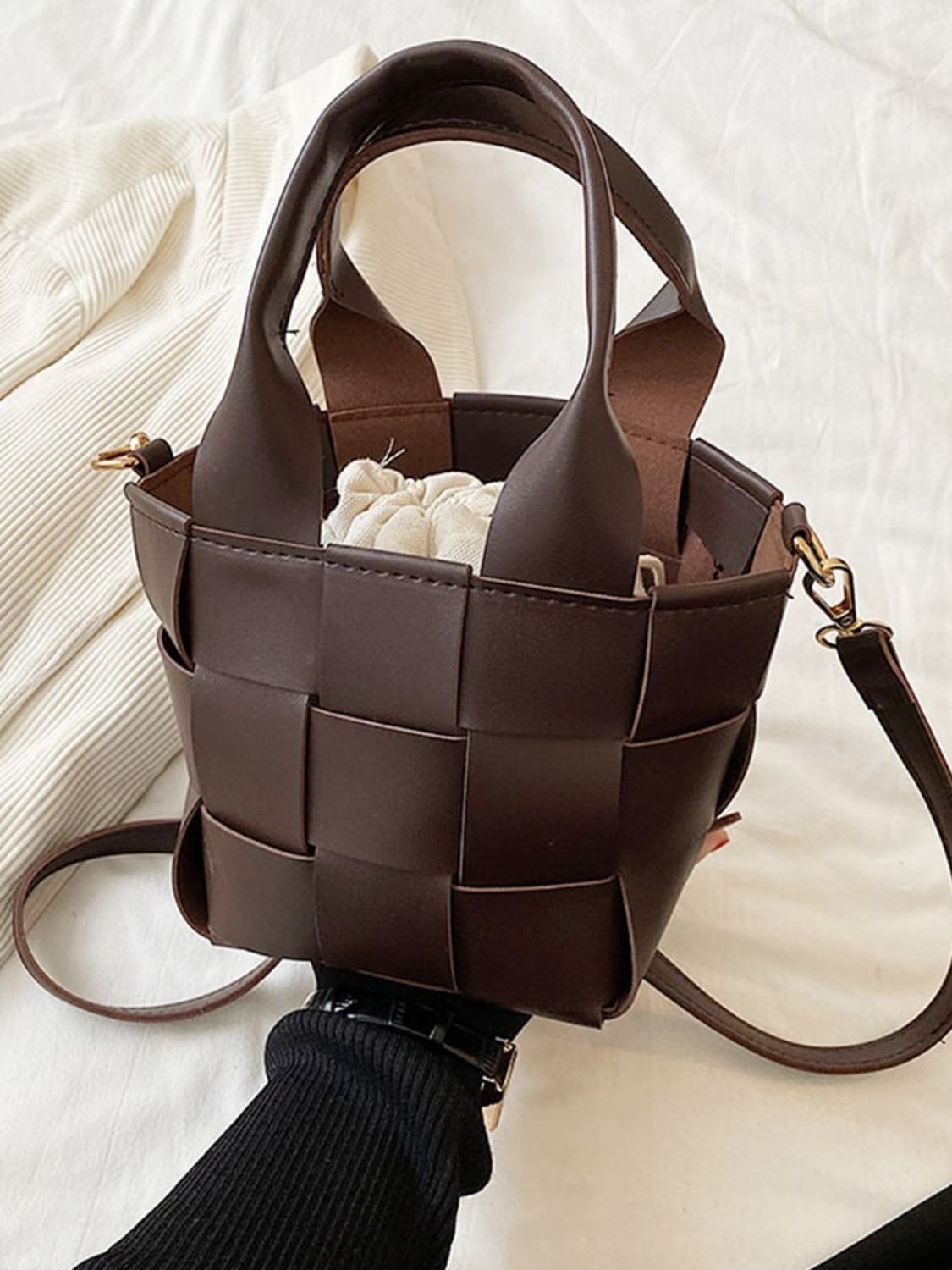 Aria Braided Bucket Bag Trendsi