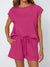 Round Neck Cap Sleeve Top and Shorts Set - Jatanele