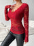 V-Neck Long Sleeve Lace Top - Jatanele