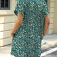 Printed Round Neck Short Sleeve Mini Dress - Jatanele