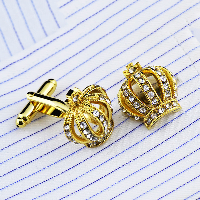 Semi-Precious Stone Crown Design Cufflinks - Jatanele