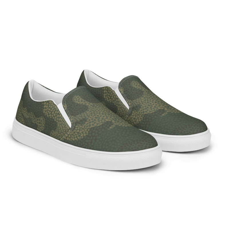 Men’s Army Green slip-on canvas shoes