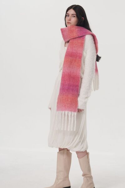 Cozy Ombre Fringe Scarf Trendsi