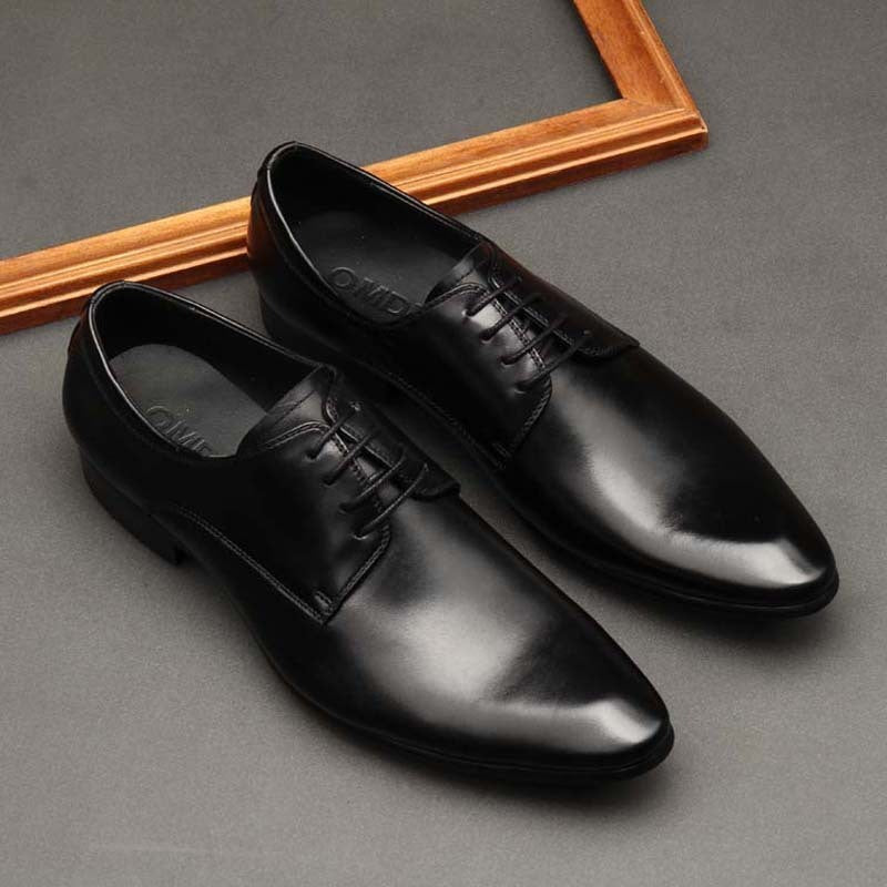 Pointed Toe Men's Leather Oxford Shoes – Perfect for Business and Formal Attire - Jatanele