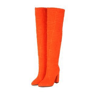 Plus-Size Sexy Pointed Toe Thermal Towel Boots - Jatanele