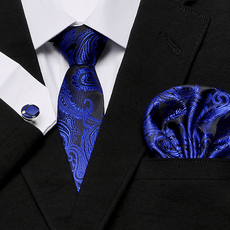 Men's Floral Cashew Three-Piece Tie Set – Elegant Matching Accessories - Jatanele